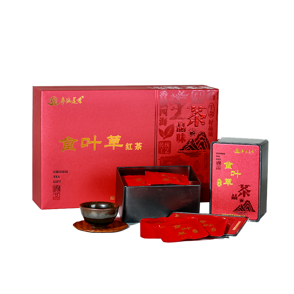 廖派莲香食叶草红茶120g*2/盒