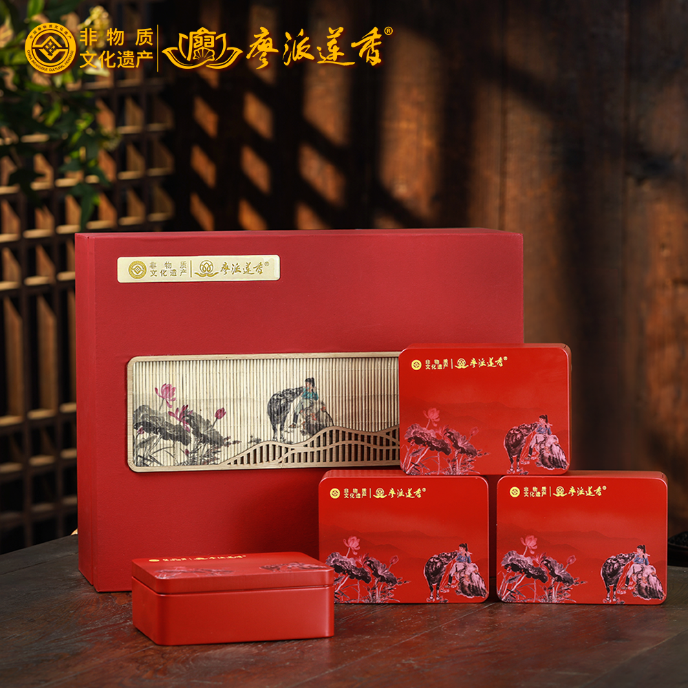 廖派莲香牛肉干礼盒125g*4/盒(红礼盒)