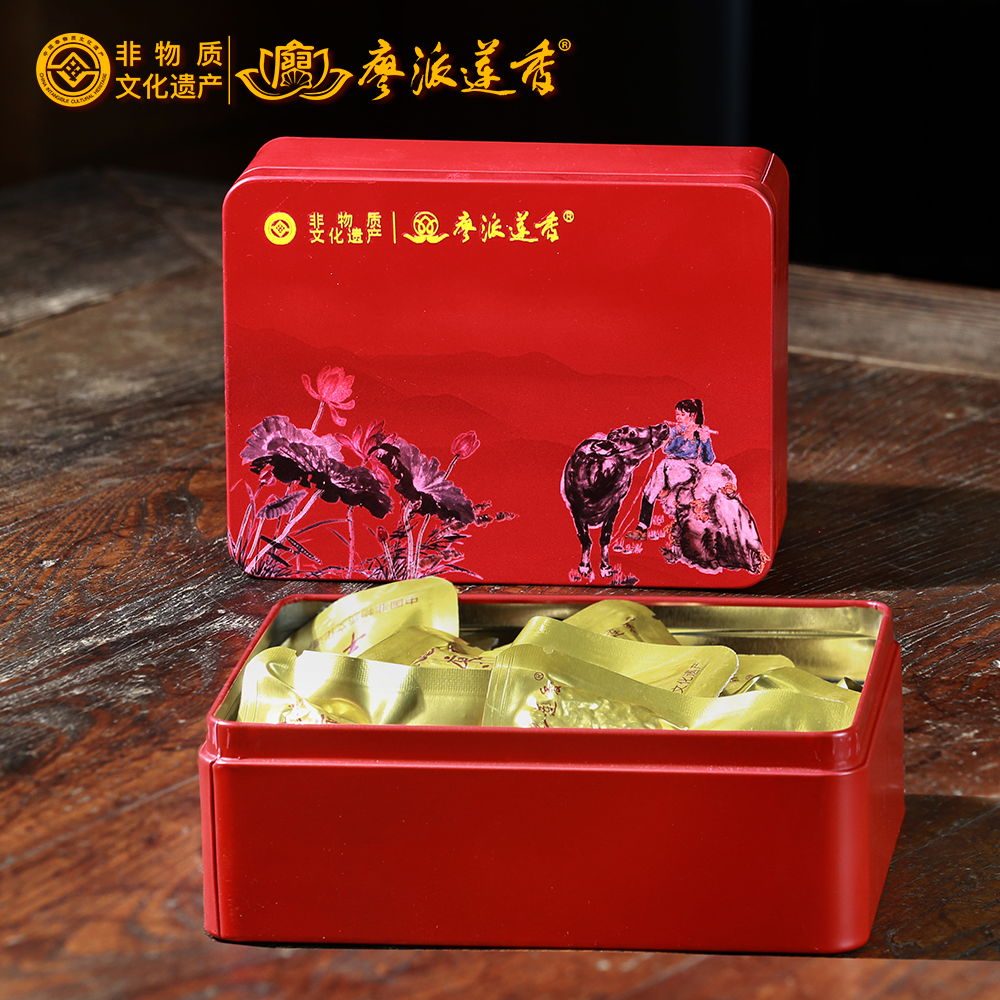 廖派莲香牛肉干铁盒125g/盒(红铁盒)
