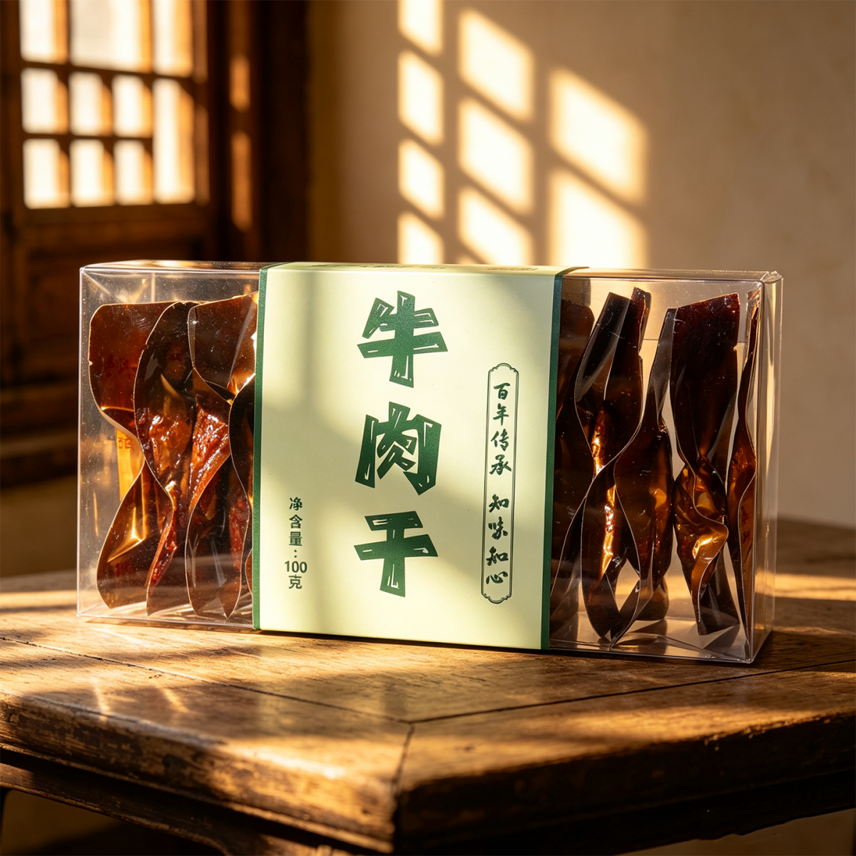 廖派莲香非遗传统牛肉干100g/筒(竹筒)-复制