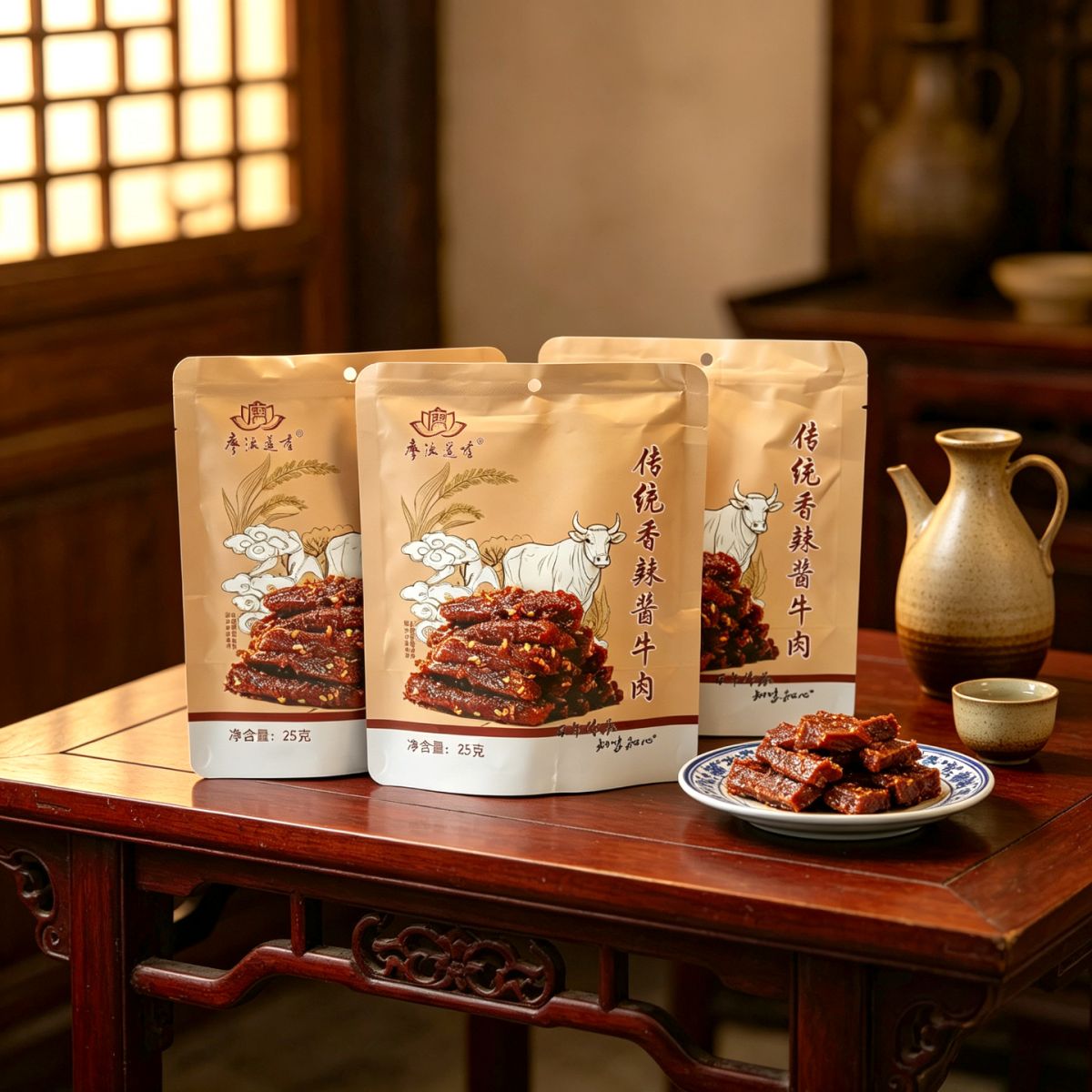 廖派莲香香辣酱牛肉25g/包