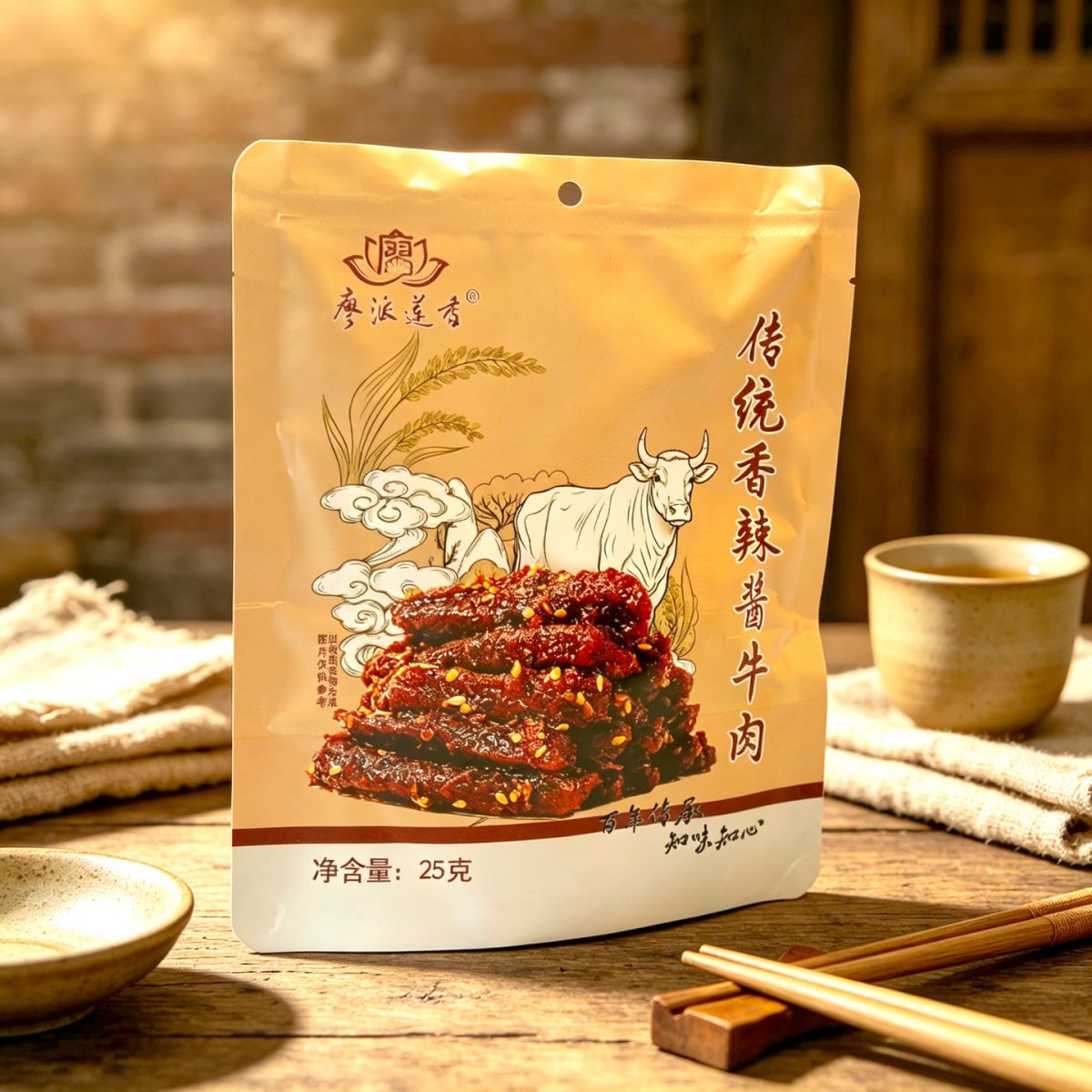 廖派莲香香辣酱牛肉25g/包